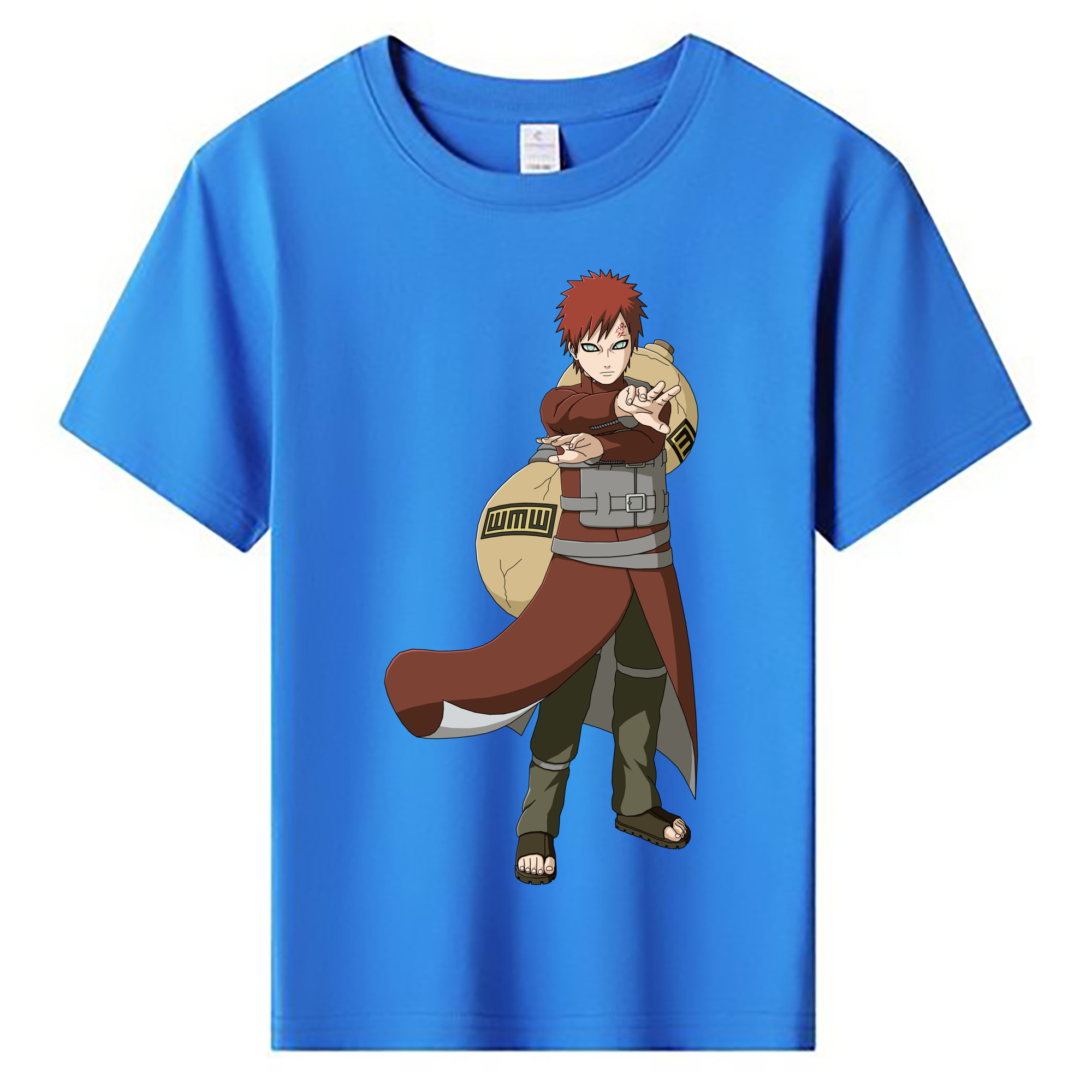 （画像用） NARUTO -ナルト- ガアラ Gaara 綿100％キッズTシャツ（フロントプリント）